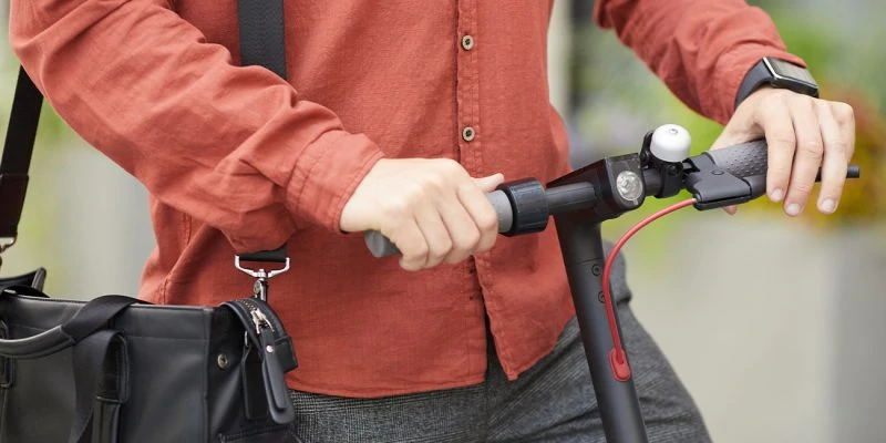 guy with electric scooter in canada
