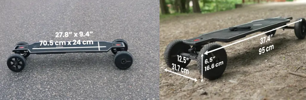 maxfind ff plus deck size measurements