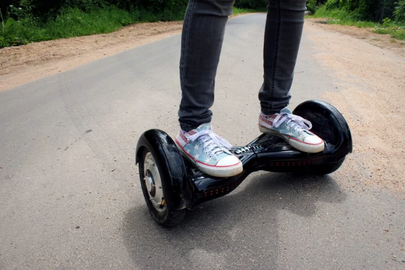 Guy riding hoverboard
